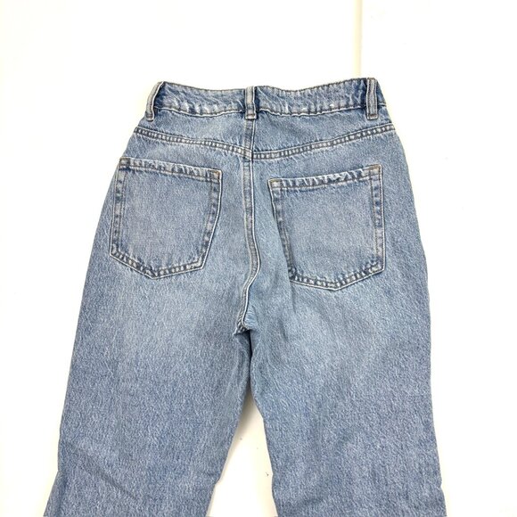 Garage Mom Distressed Raw Hem Women's size 00 Medium Wash Blue Denim jeans - Picture 4 of 4